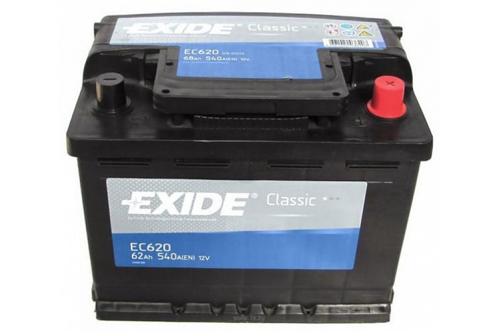 Аккумулятор Exide Classic EC620 (62 A/h), 540A R+